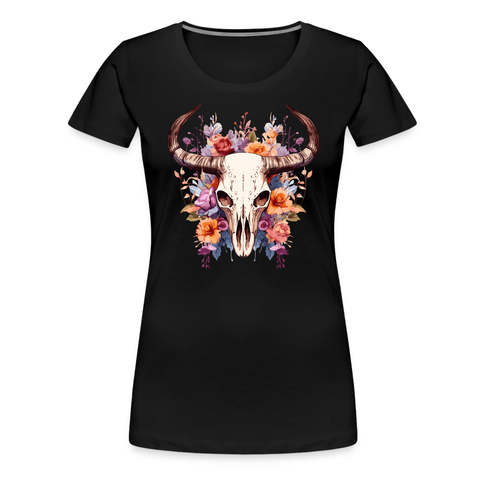 Boho Skull - Frauen T-Shirt - Schwarz