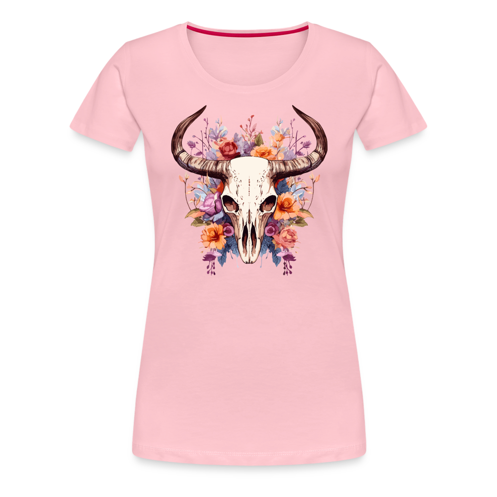 Boho Skull - Frauen T-Shirt - Hellrosa