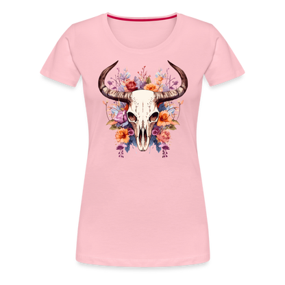 Boho Skull - Frauen T-Shirt - Hellrosa