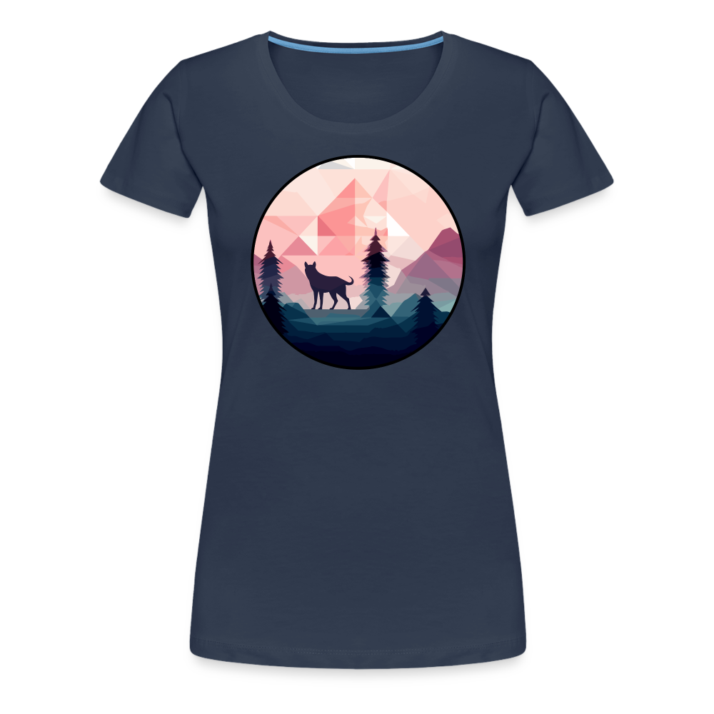 Polygon Wolf - Frauen T-Shirt - Navy