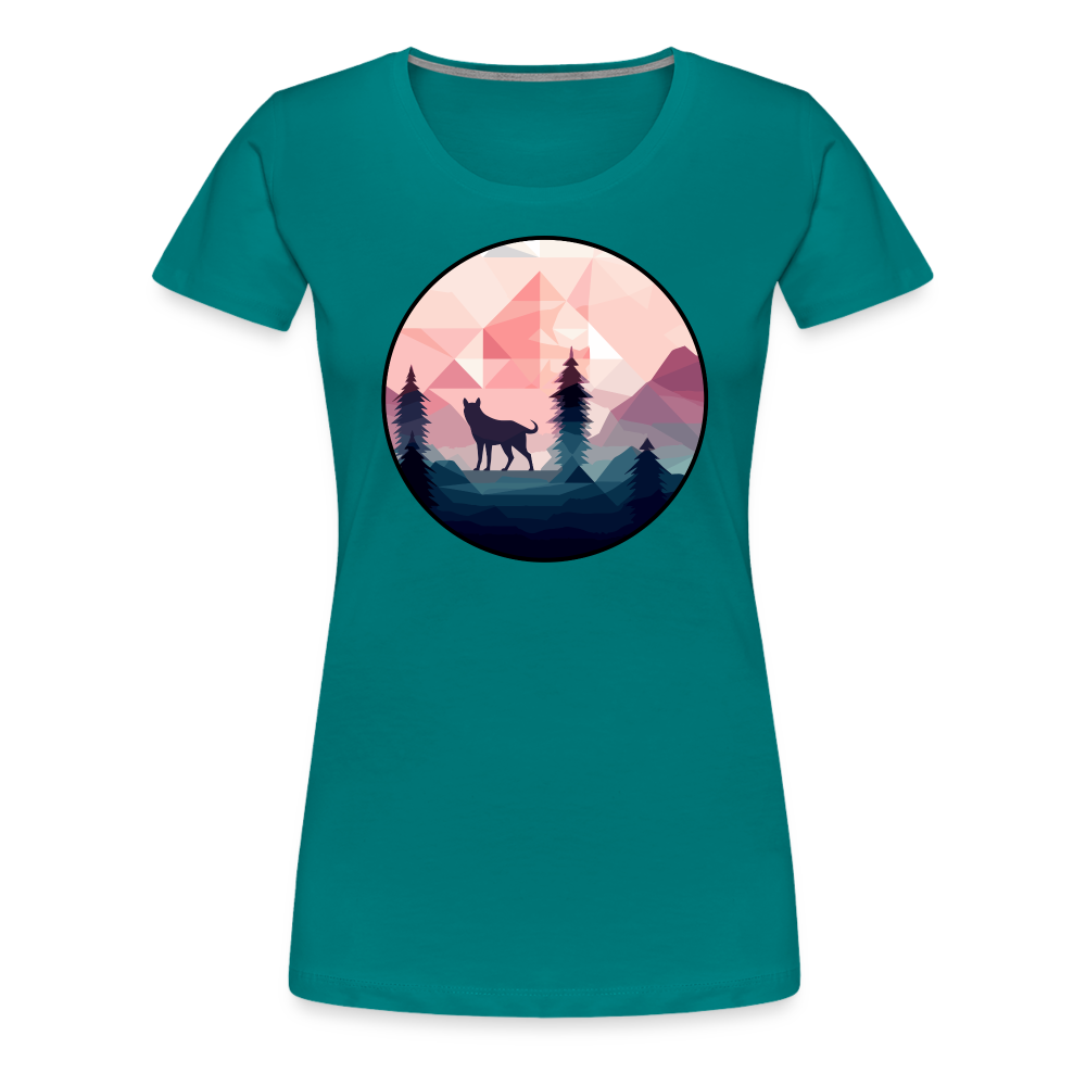 Polygon Wolf - Frauen T-Shirt - Divablau
