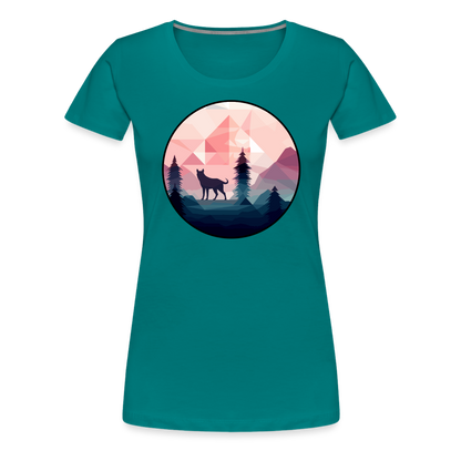 Polygon Wolf - Frauen T-Shirt - Divablau