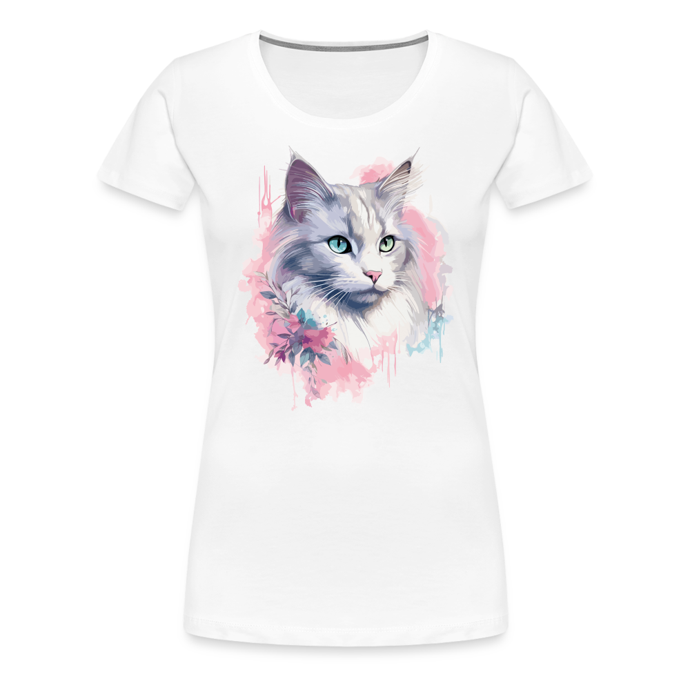 Odd-Eye Cat - Frauen T-Shirt - weiß
