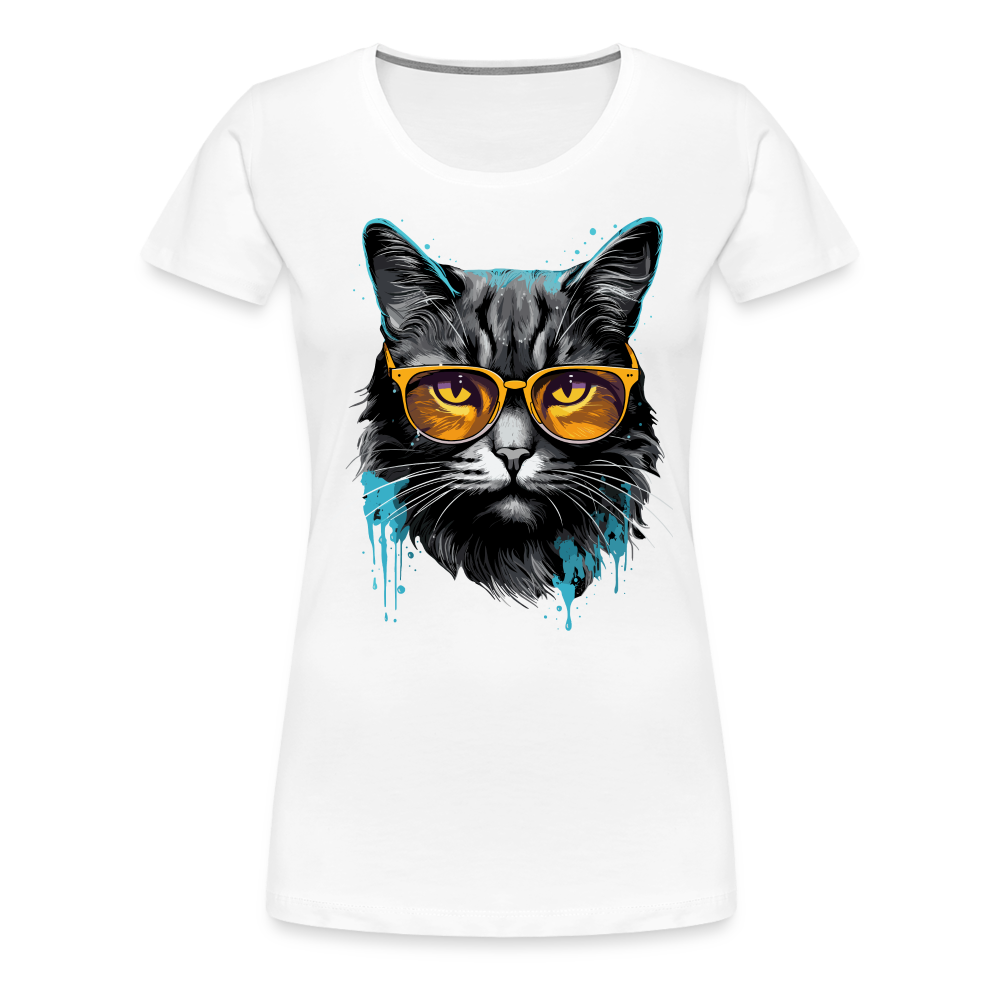 Splash Cat - Frauen T-Shirt - weiß