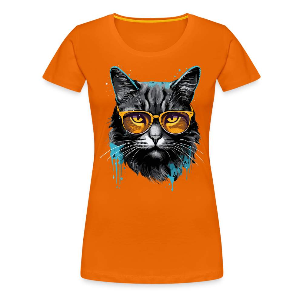 Splash Cat - Frauen T-Shirt - Orange