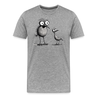 Funny Birds - Männer T-Shirt - Grau meliert
