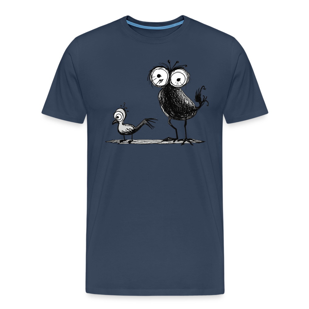 Funny Birds Spatzen - Männer T-Shirt - Navy