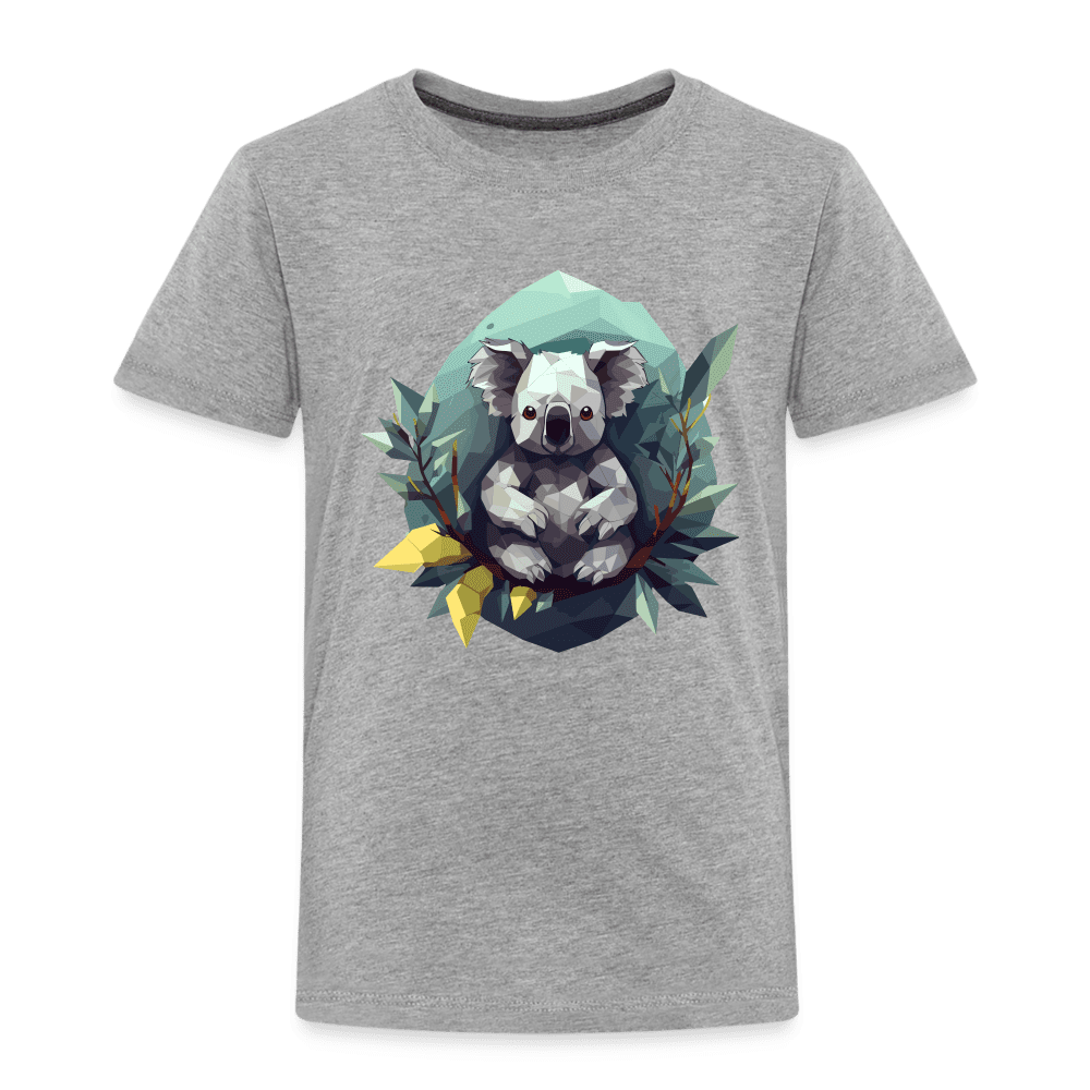 Polygon Koala - Kinder T-Shirt - Grau meliert