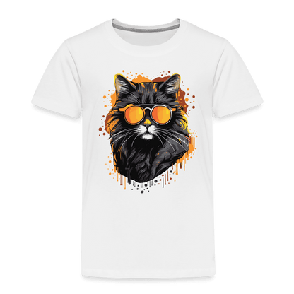 Cool Cat - Kinder T-Shirt - weiß