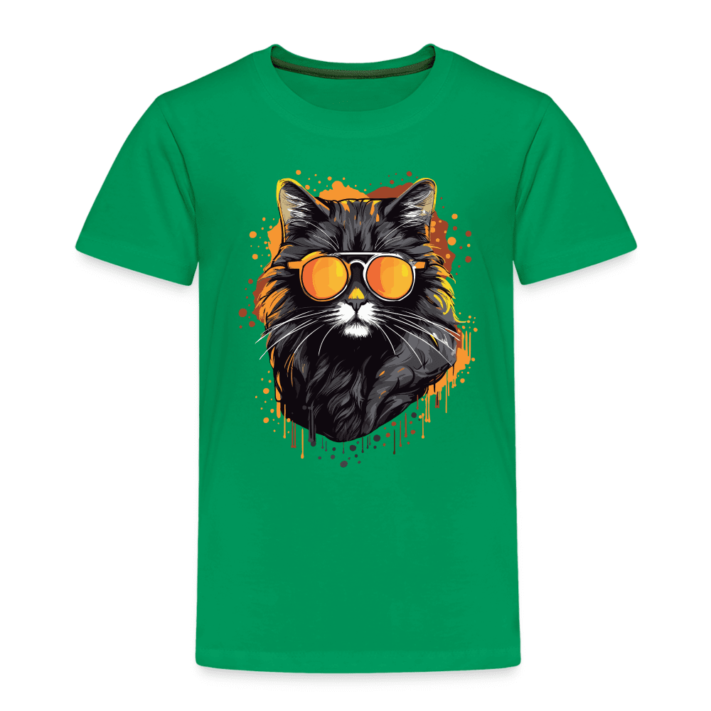 Cool Cat - Kinder T-Shirt - Kelly Green