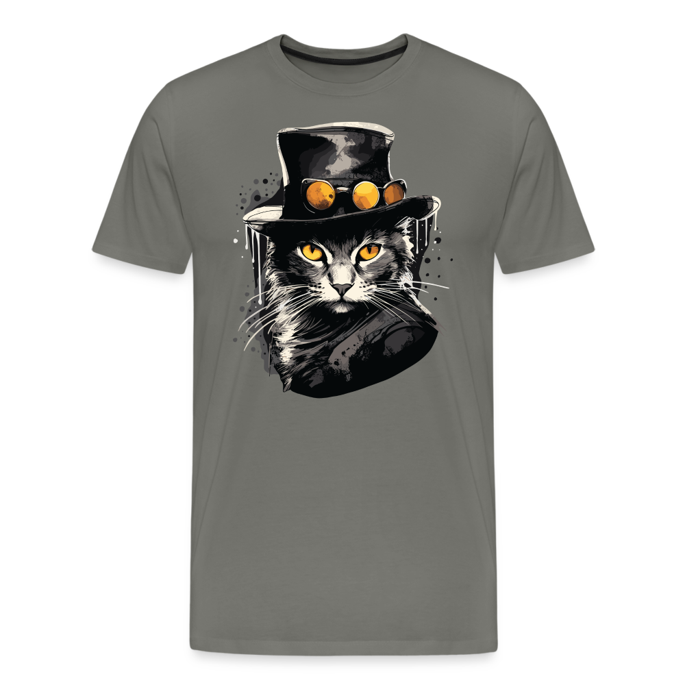 Bayou Cat - Männer T-Shirt - asphalt