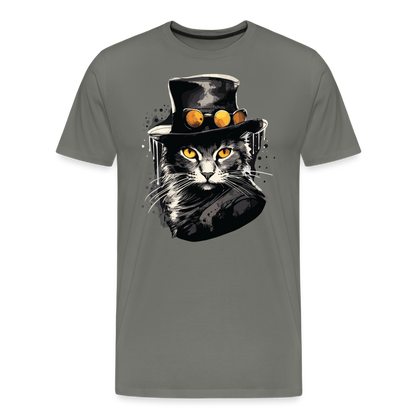 Bayou Cat - Männer T-Shirt - asphalt