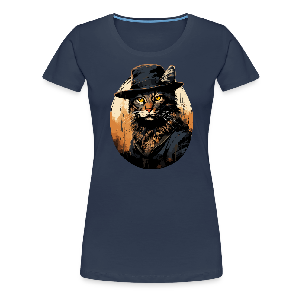 Bayou Cat - Frauen T-Shirt - navy