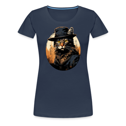 Bayou Cat - Frauen T-Shirt - navy