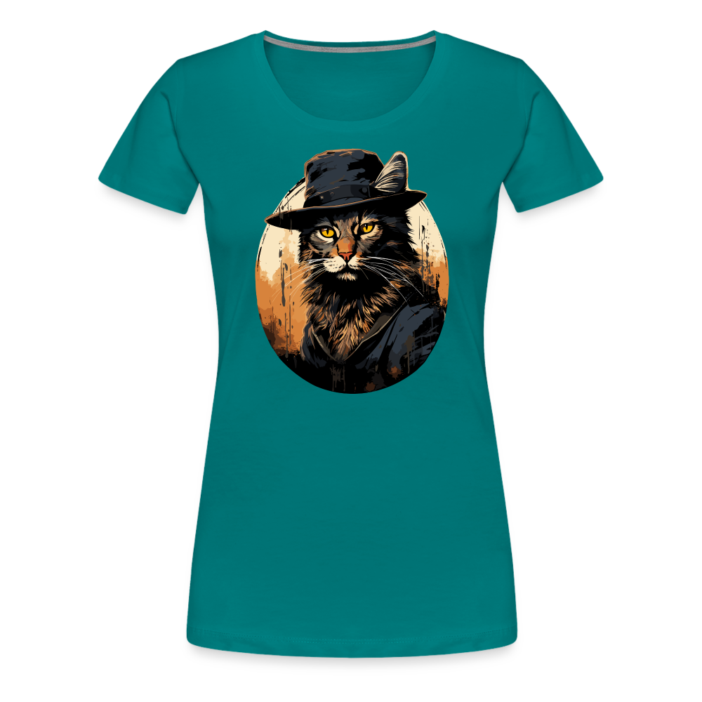 Bayou Cat - Frauen T-Shirt - diva blue