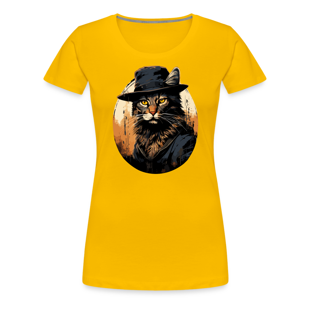 Bayou Cat - Frauen T-Shirt - sun yellow