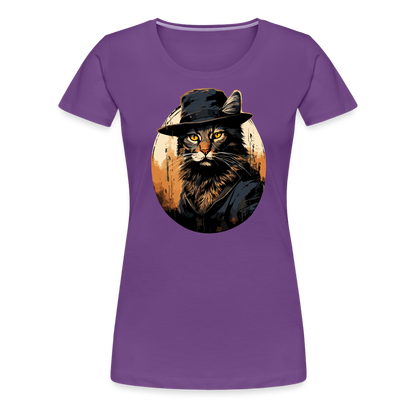 Bayou Cat - Frauen T-Shirt - purple