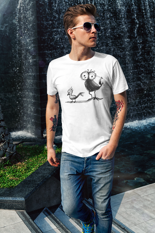 Funny Birds Spatzen - Männer T-Shirt